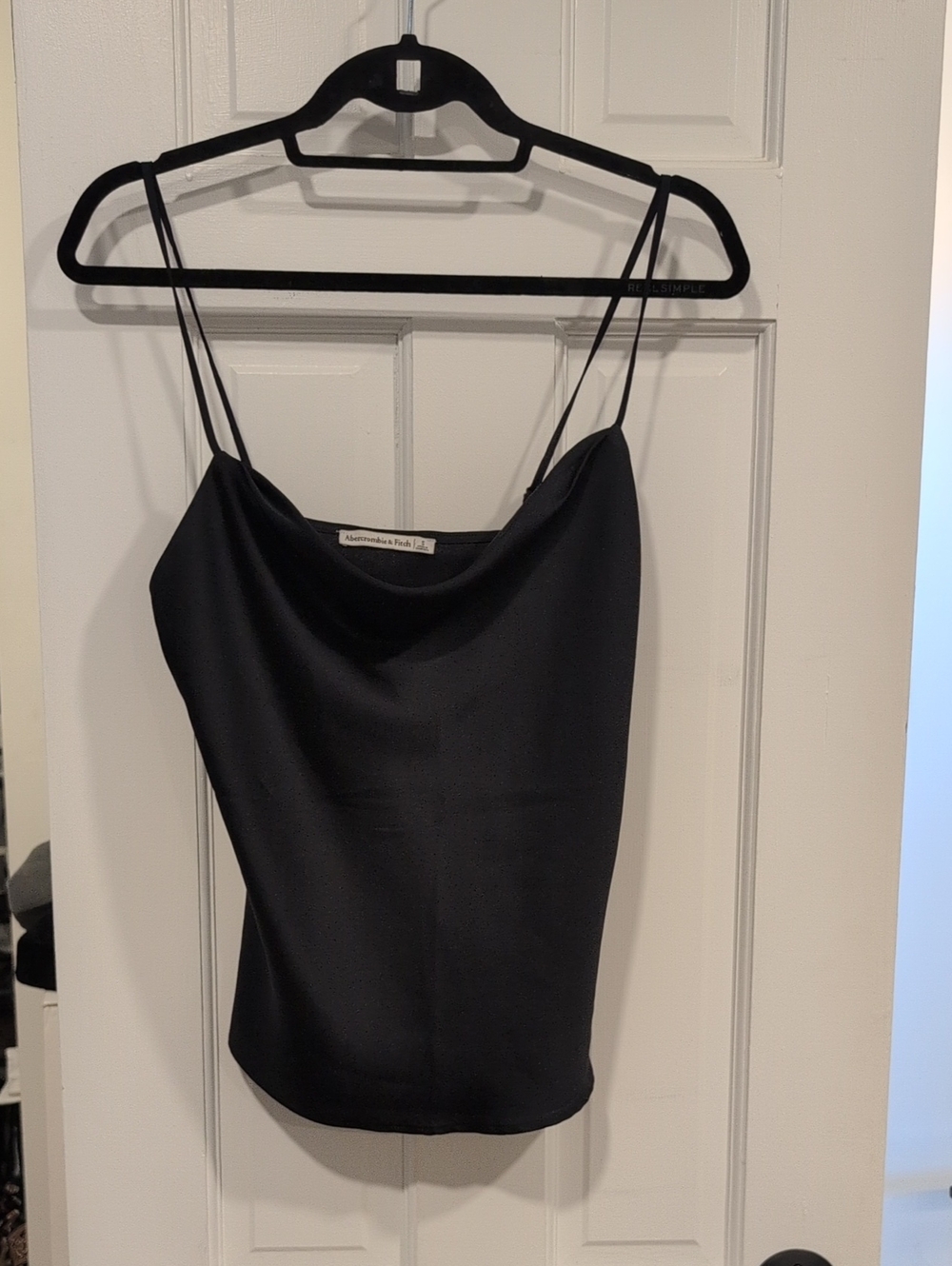 Abercrombie & Fitch Black Satin Cowl Cami